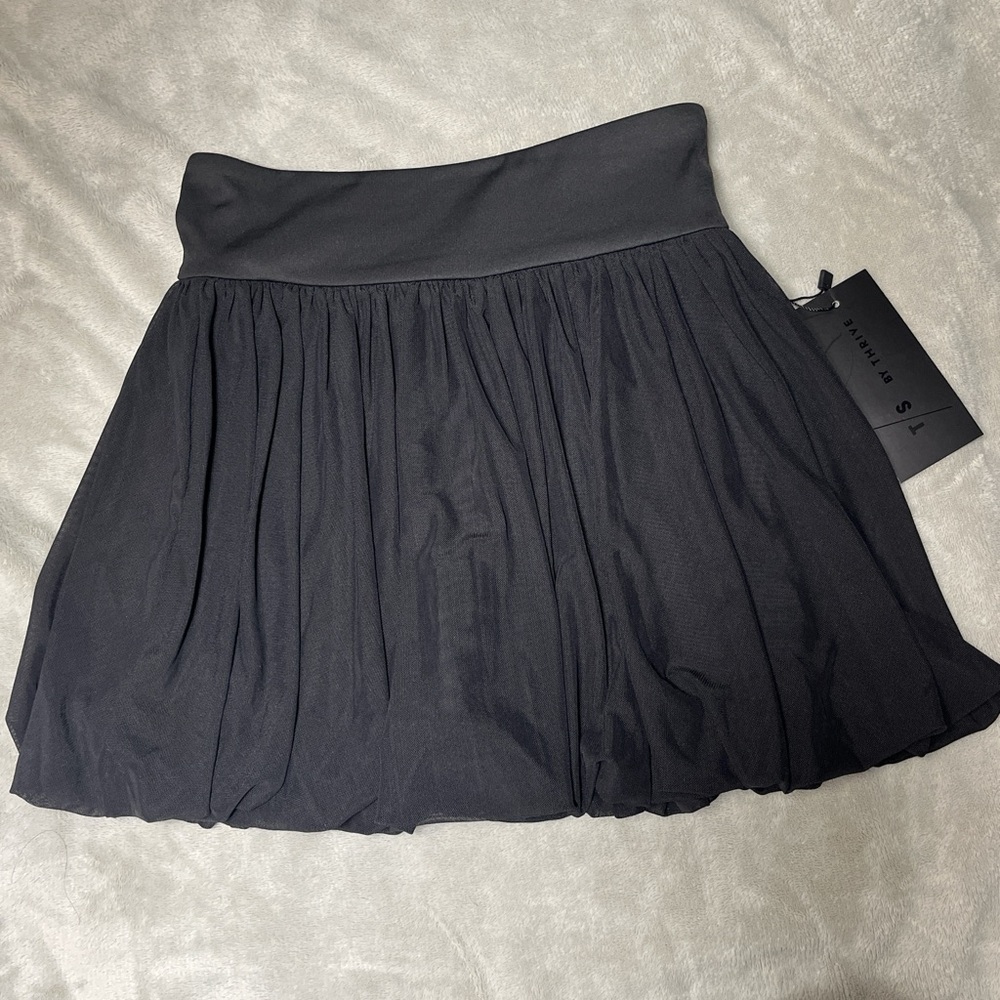 Thrive Elegant Black Skater Skirt